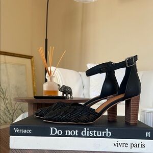 Lucky Brand Black Woven Heels